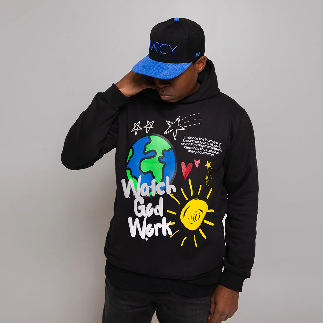 Corduroy MRCY Snapback - Blue & Black - Image 4