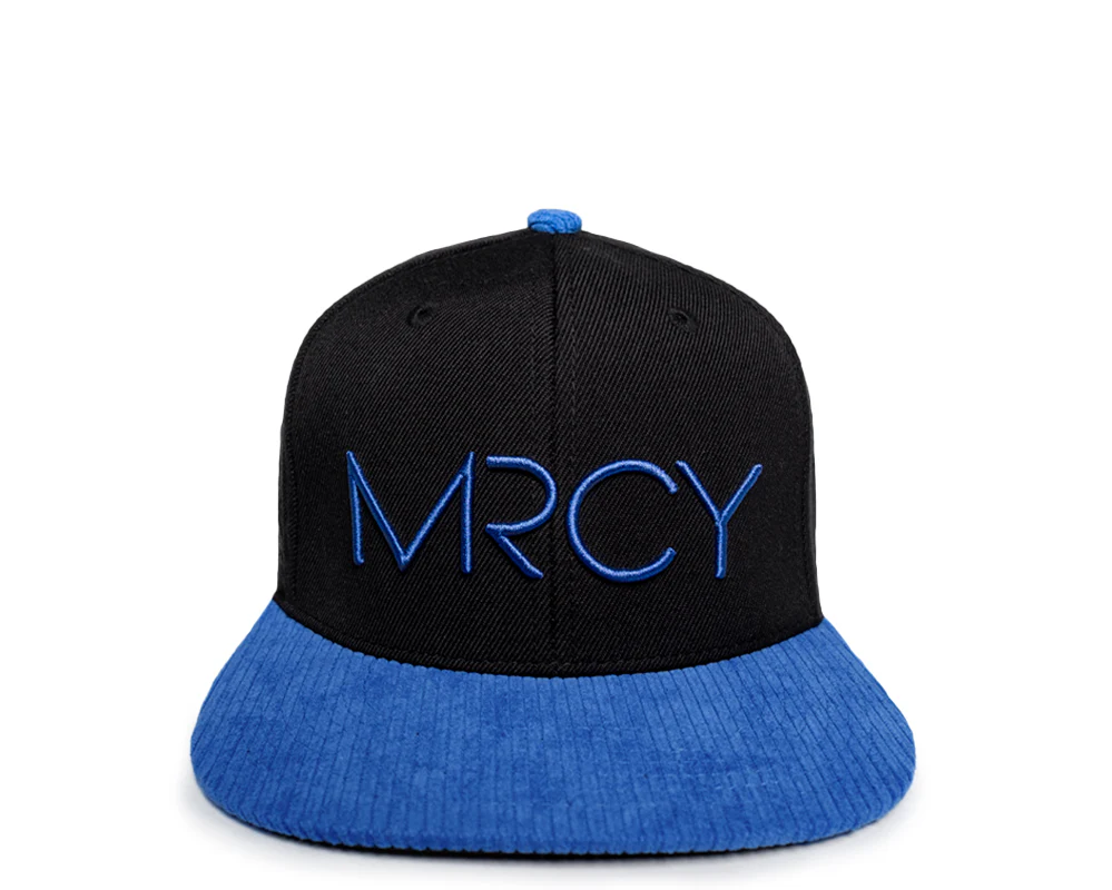 Corduroy MRCY Snapback - Blue & Black - Image 6