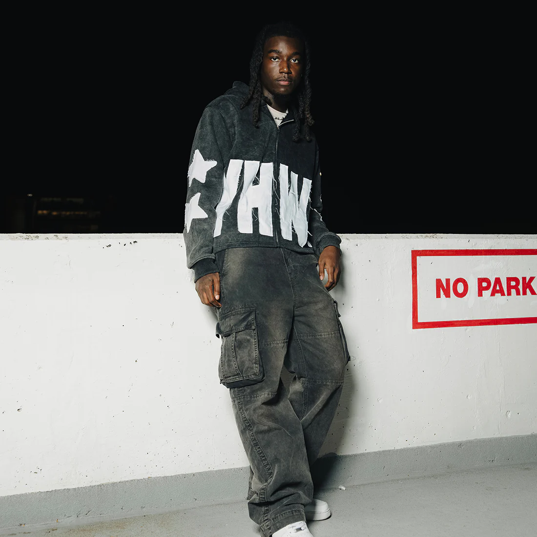 Distressed YHWH Star Zip Up - Image 4