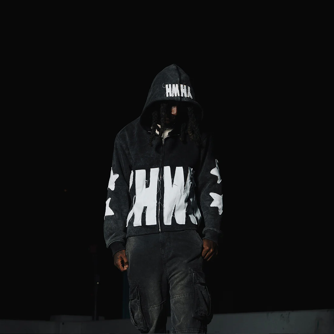 Distressed YHWH Star Zip Up - Image 7