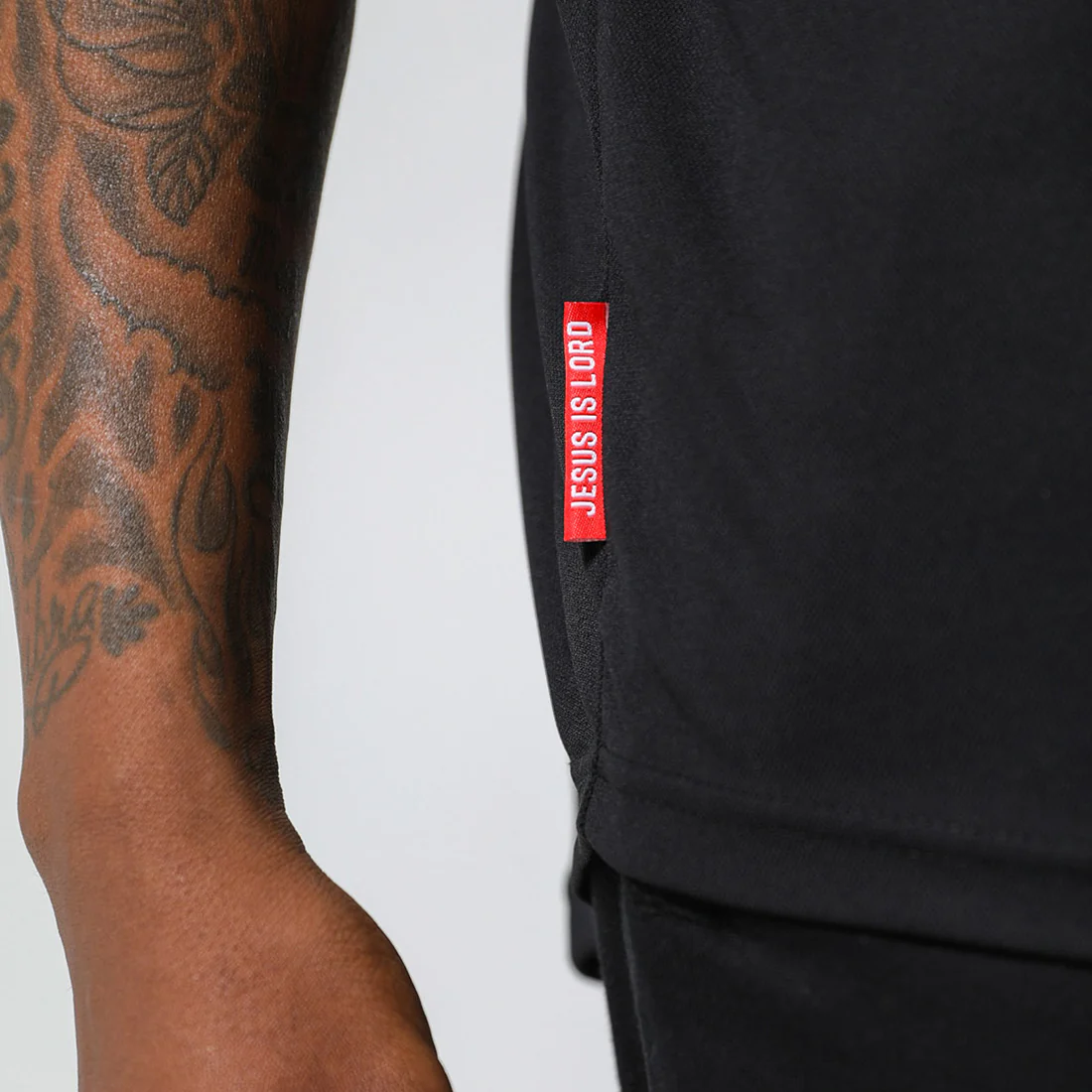 Dry Wick Performance Swoop Tee - Men's Black - Image 5