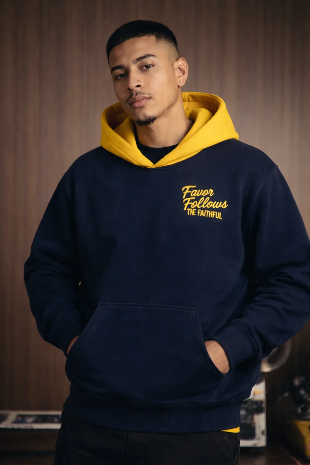 Favor Follows The Faithful -Navy - Image 3