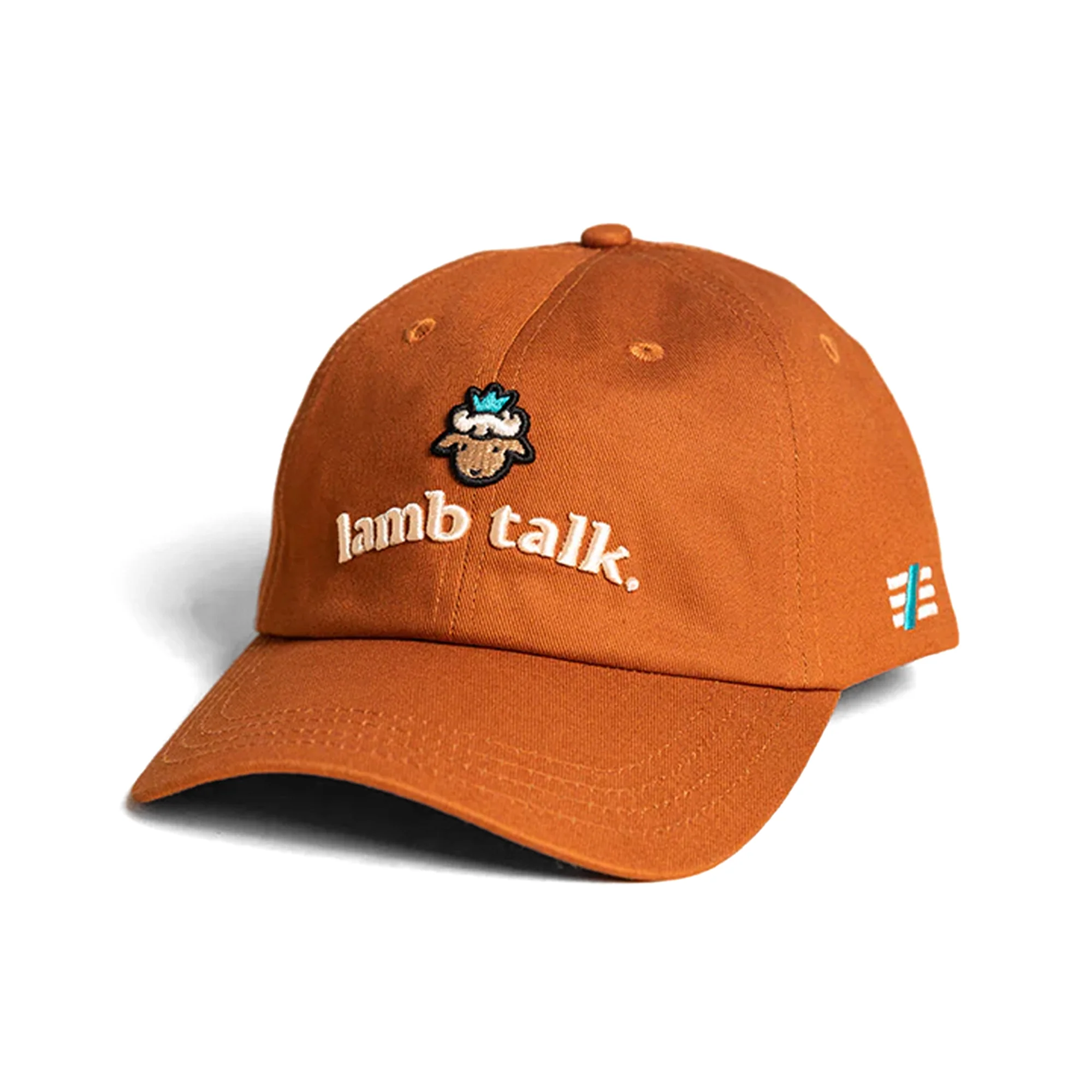 Lamb Head Ball Cap - Teal Crown - Image 3