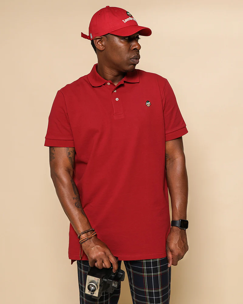 Lamb Talk Polo - Claret - Image 4
