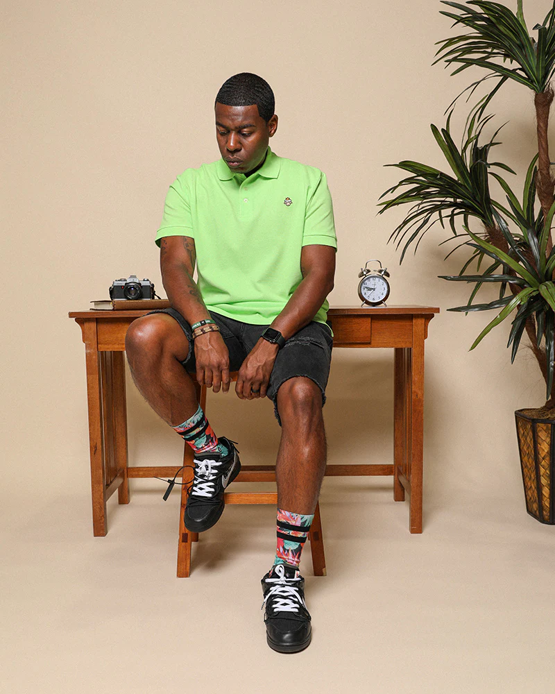 Lamb Talk Polo - Lime - Image 3