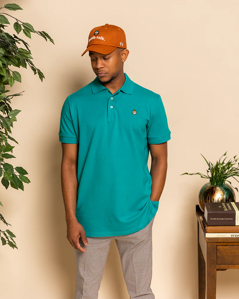 Lamb Talk Polo - Teal - Image 4
