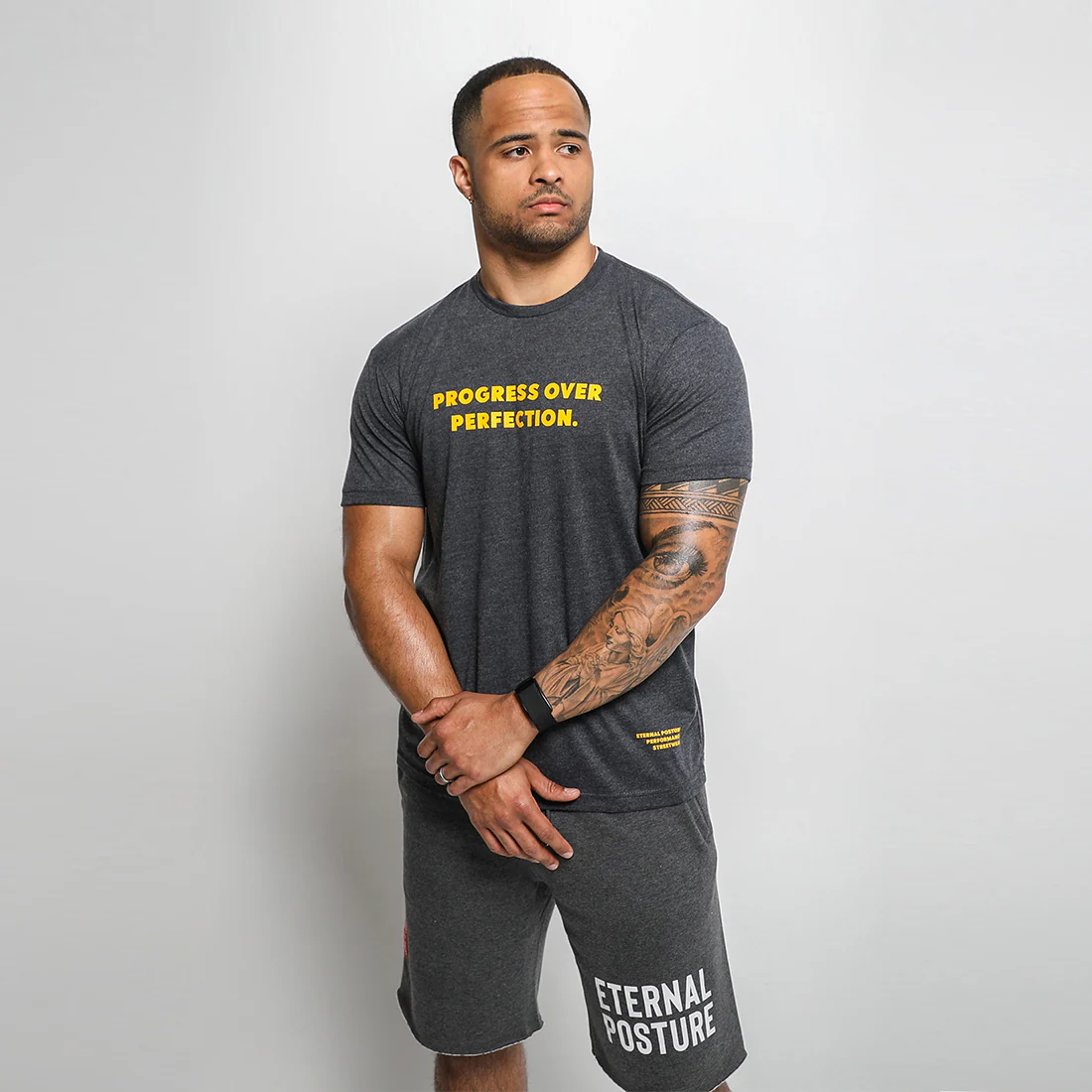 Sueded TechFit Tee-Progress Over Perfection - Image 4