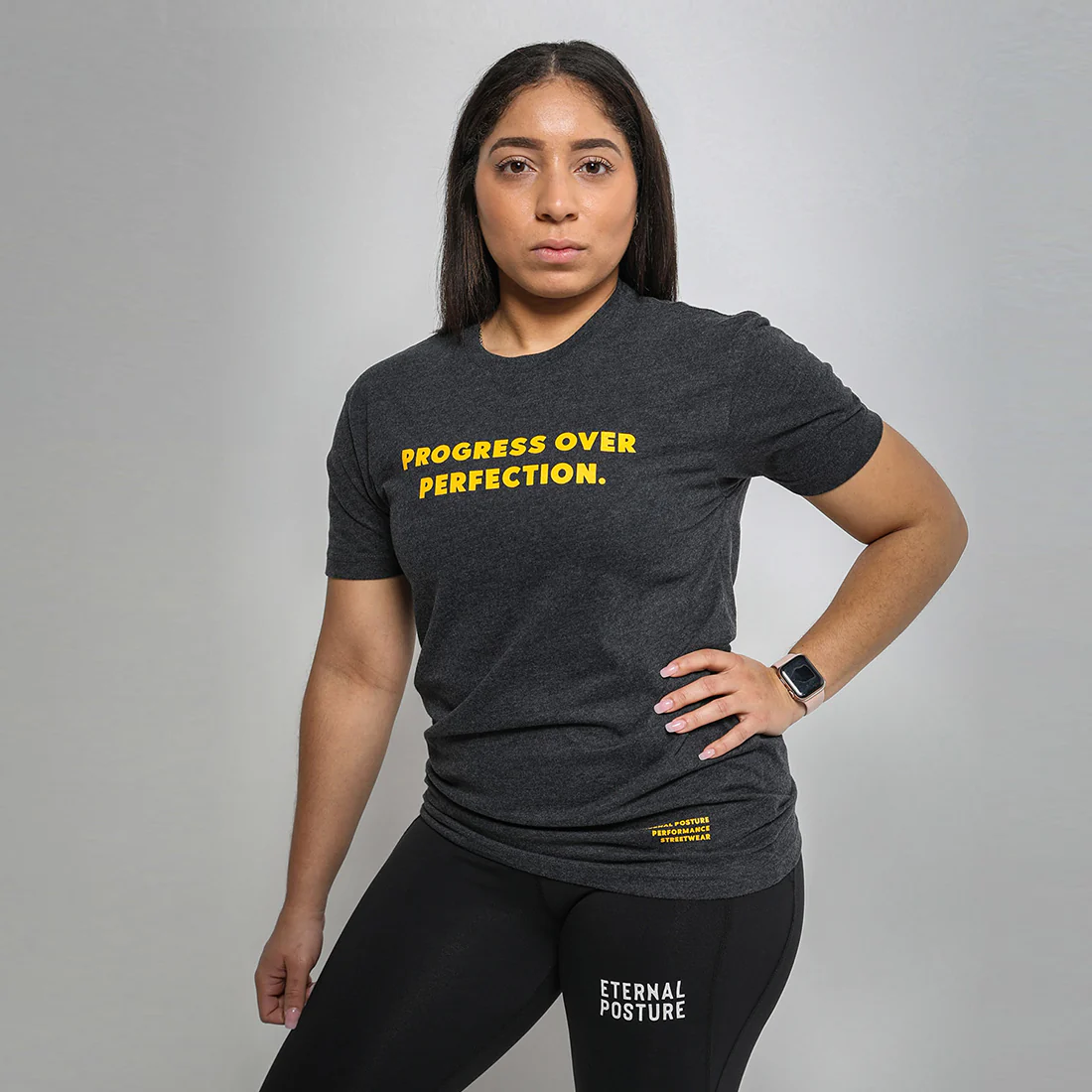 Sueded TechFit Tee-Progress Over Perfection - Image 5