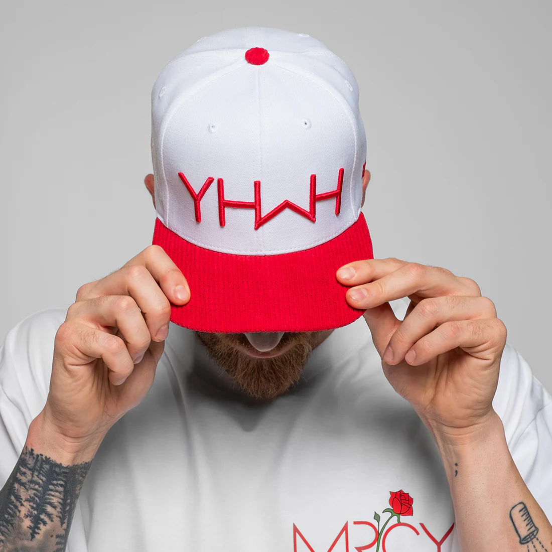 Rose Corduroy YHWH Snapback - Image 3