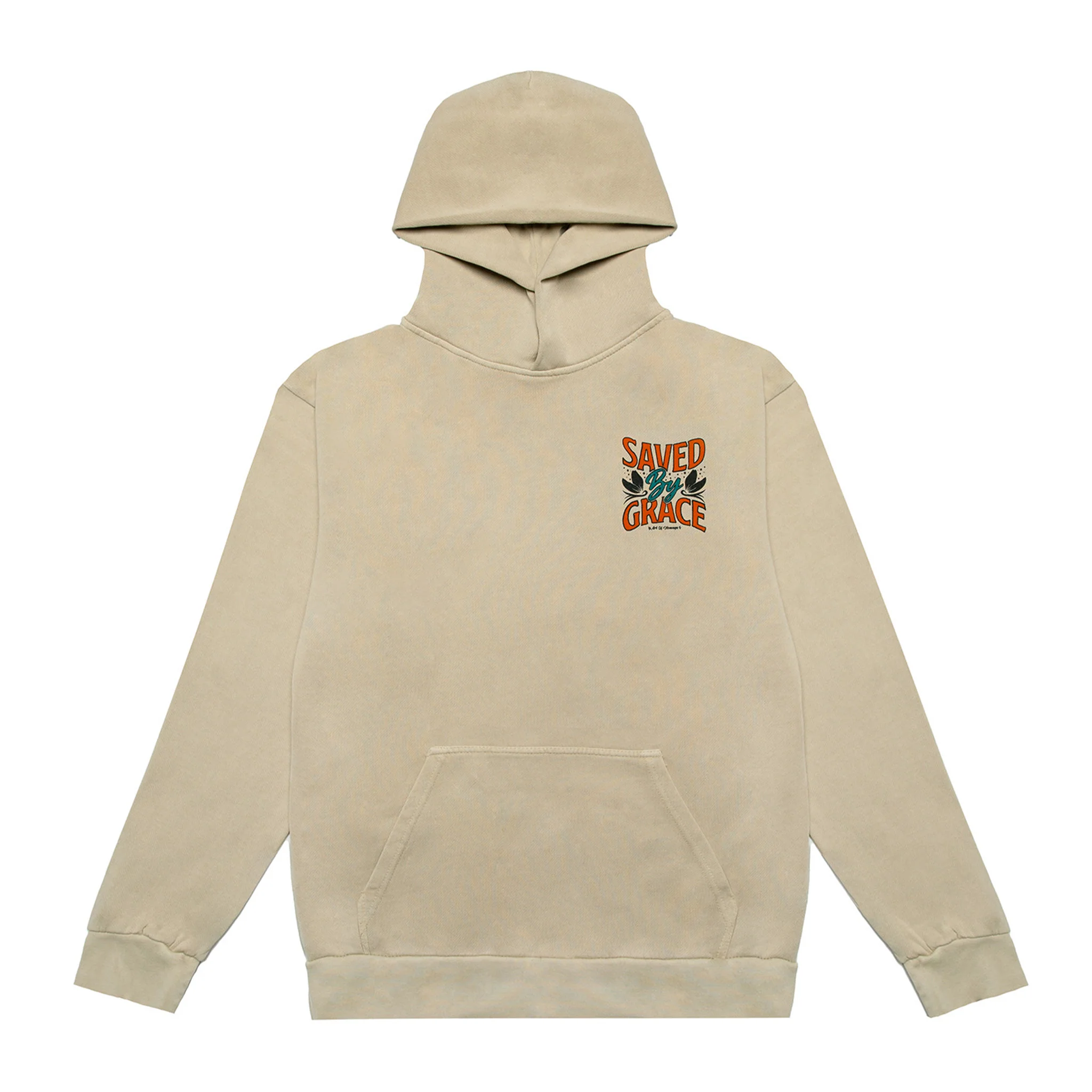 Saved By Grace Oversized Hoodie - Sand - Image 4