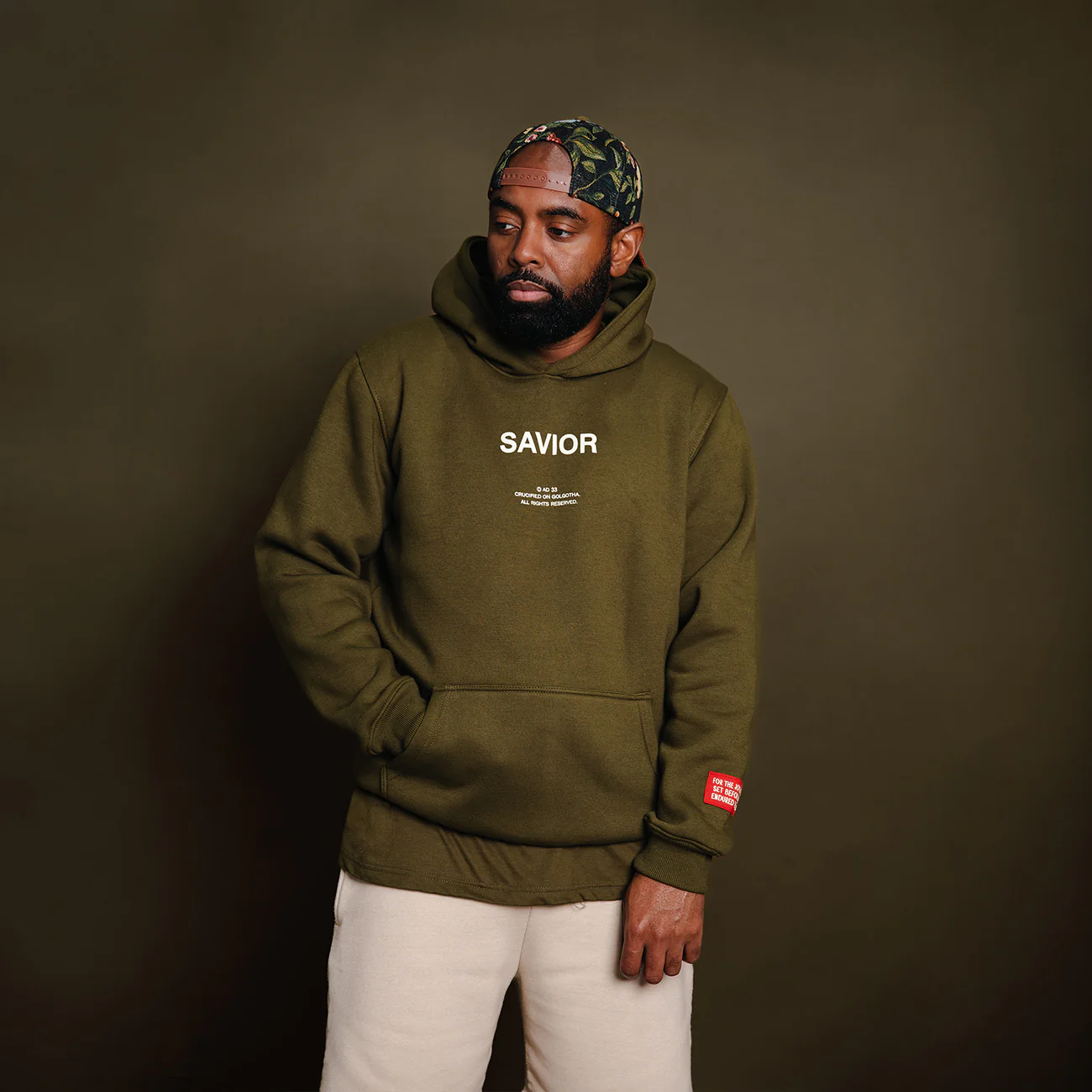 Savior Hoodie- Olive - Image 2