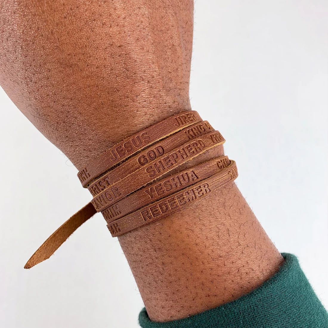 Soft Grain Leather WristPack - Names of God - Image 4