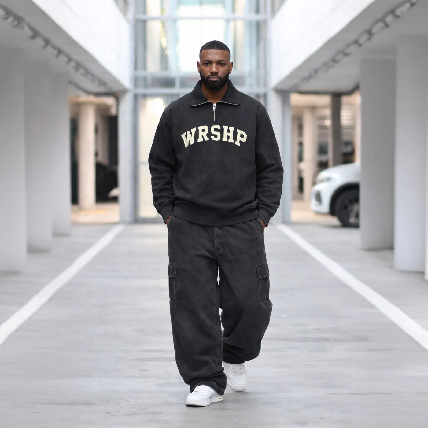 WRSHP Acid Wash Quarter Zip - Image 2