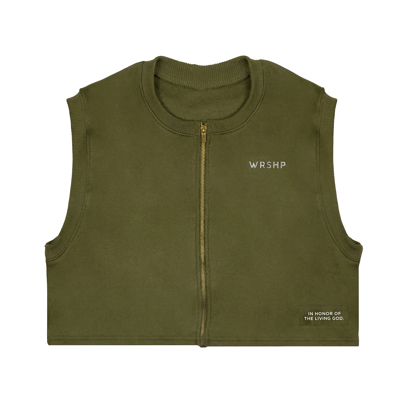 WRSHP Jesus Dual Layered Hoodie- Olive - Image 3
