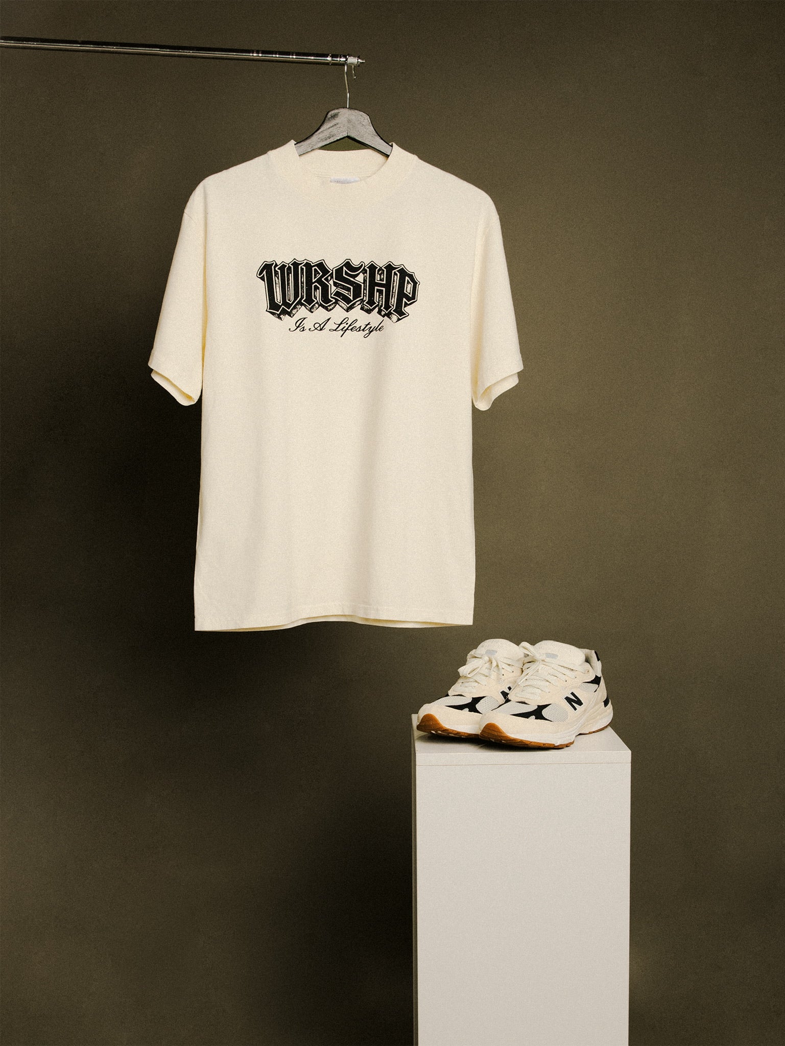 WRSHP Lifestyle Box Tee- Cream - Image 4